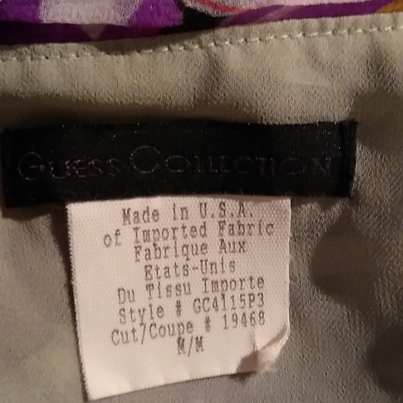 Guess Collection Floral Silk Chiffon Skirt, Medium - Picture 3 of 3